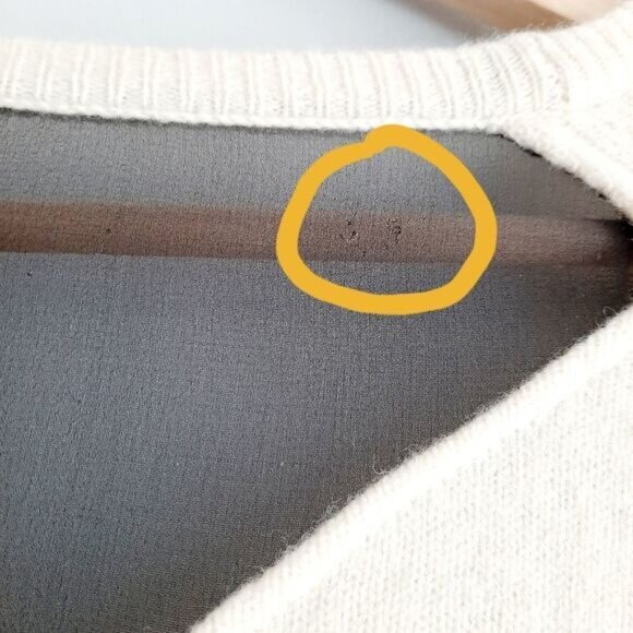 AMERICAN RETRO 100% Wool Button Down Cardigan w/ Black Mesh Sz M Flawed - Picture 11 of 14